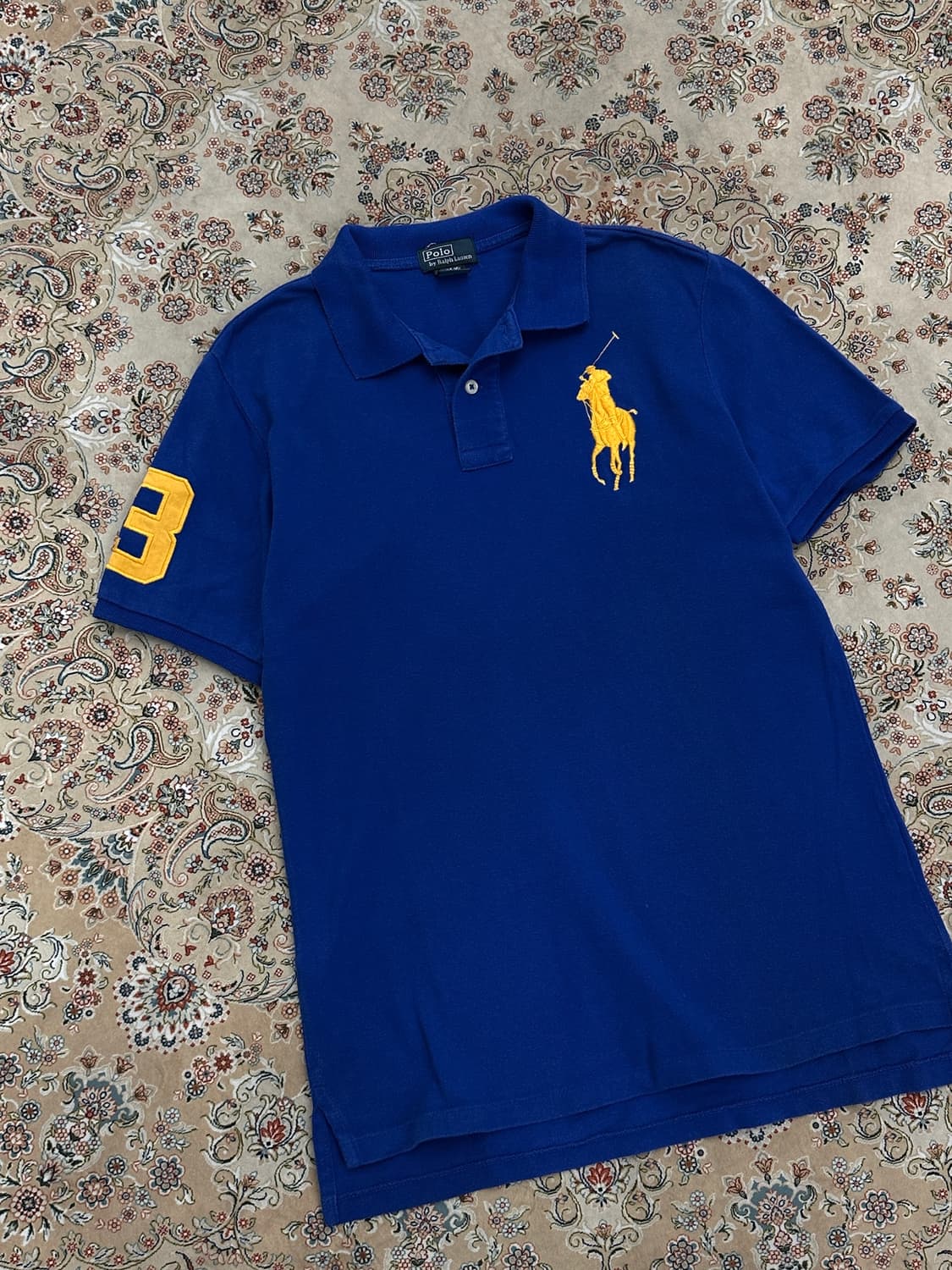 폴로 랄프로렌 블루/옐로우 빅포니 카라티  상품이미지3