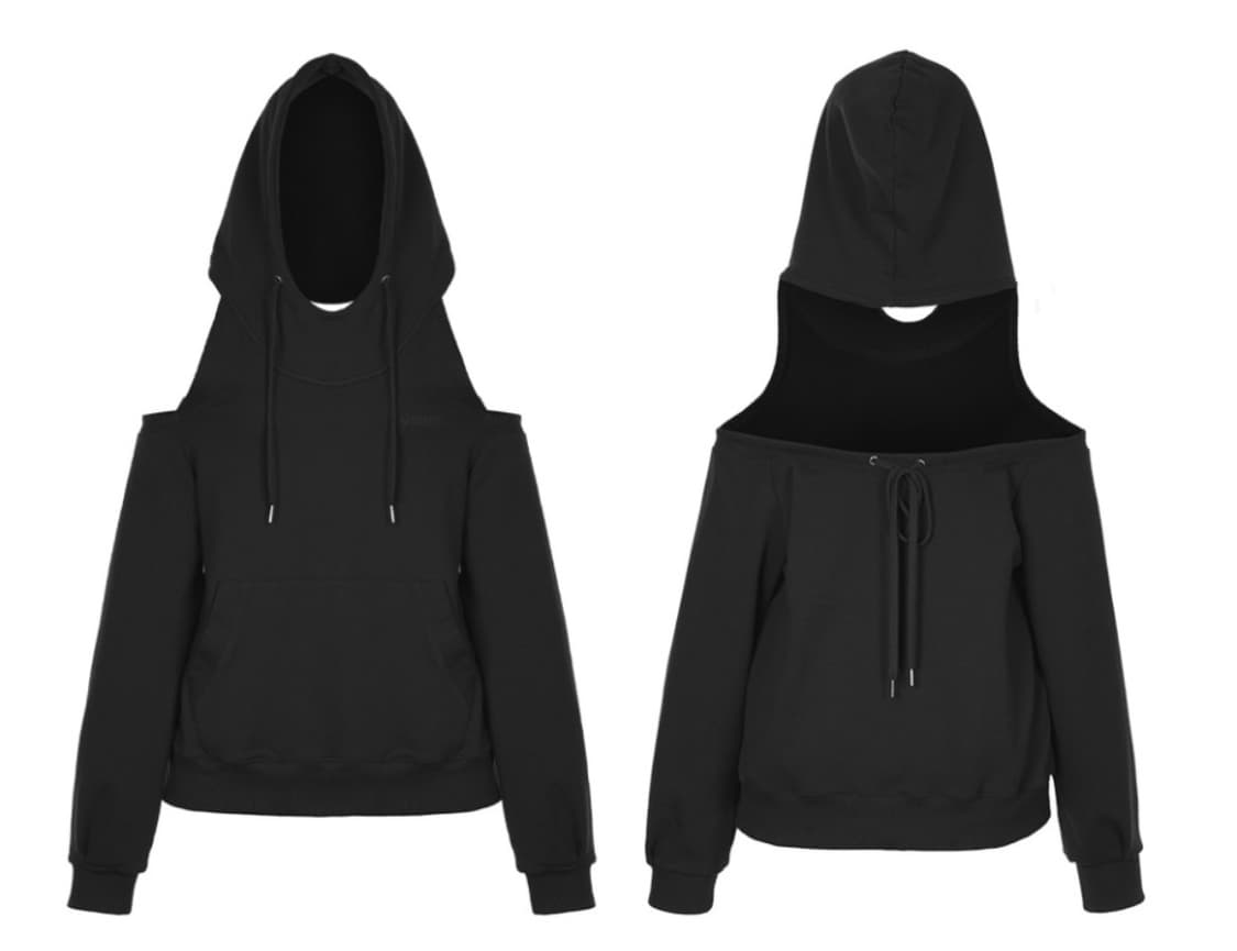 [1] 나체 BARE HOODIE SWEAT SHIRT BLACK 상품이미지3
