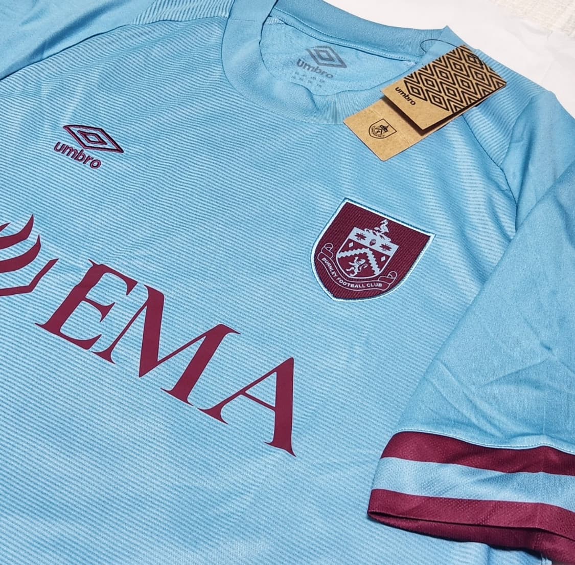 (새상품/3XL)번리 어웨이 축구 유니폼 엄브로 반팔 티셔츠 프리미어리그 상품이미지1