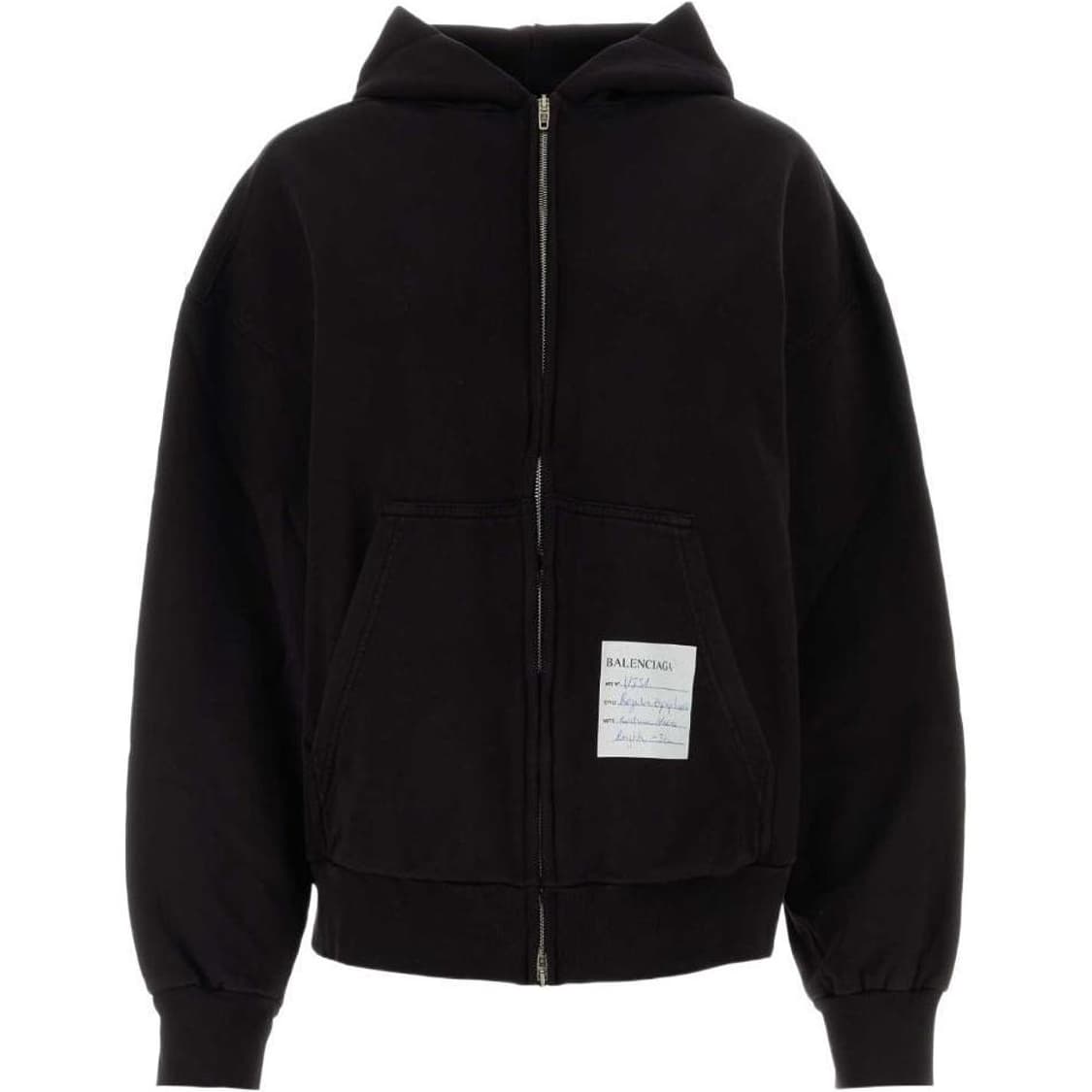 발렌시아가 샘플 스티커 후드 집업 블랙 XXL 상품이미지1