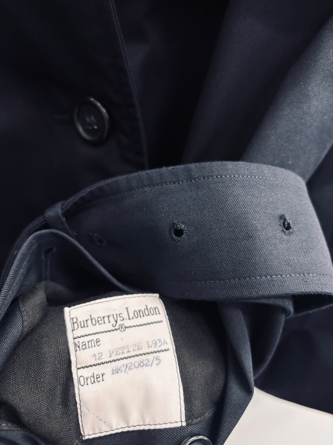 버버리(Burberrys) 아카이브 네이비 트렌치코트 상품이미지8