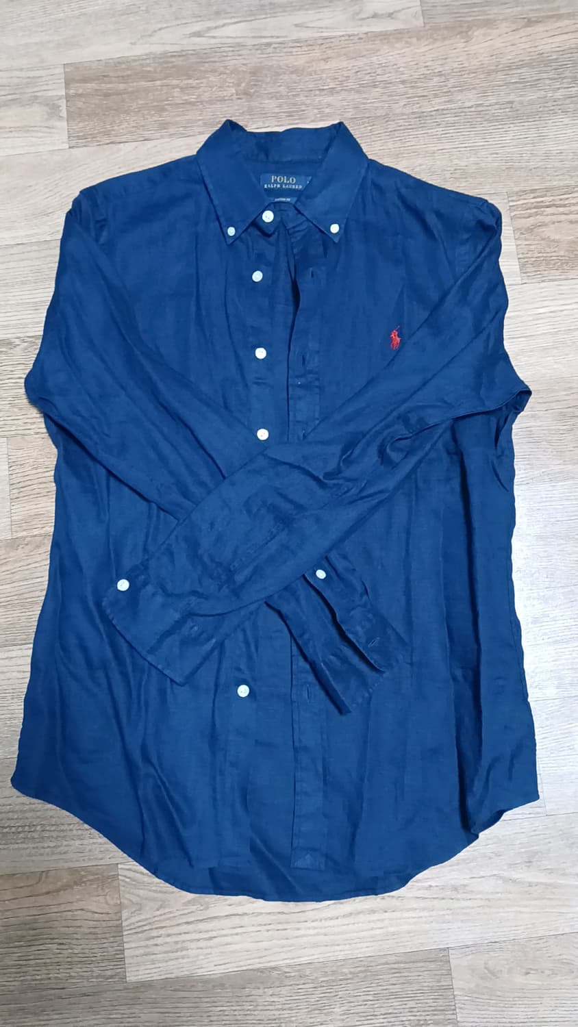 폴로랄프로렌 커스텀핏 리넨셔츠 M 네이비 상품이미지2
