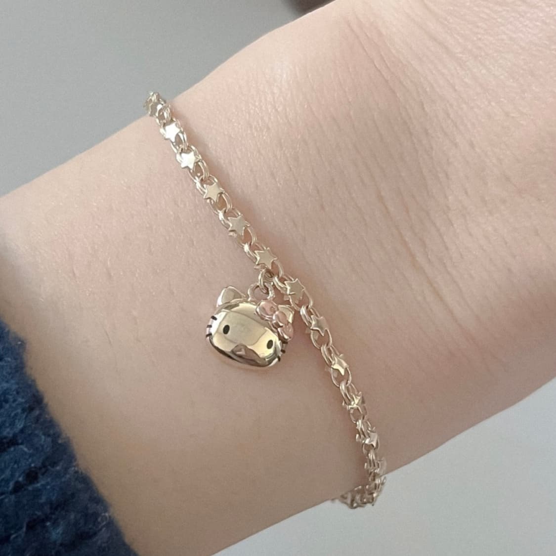 14k 고양이 별체인 팔찌 상품이미지2