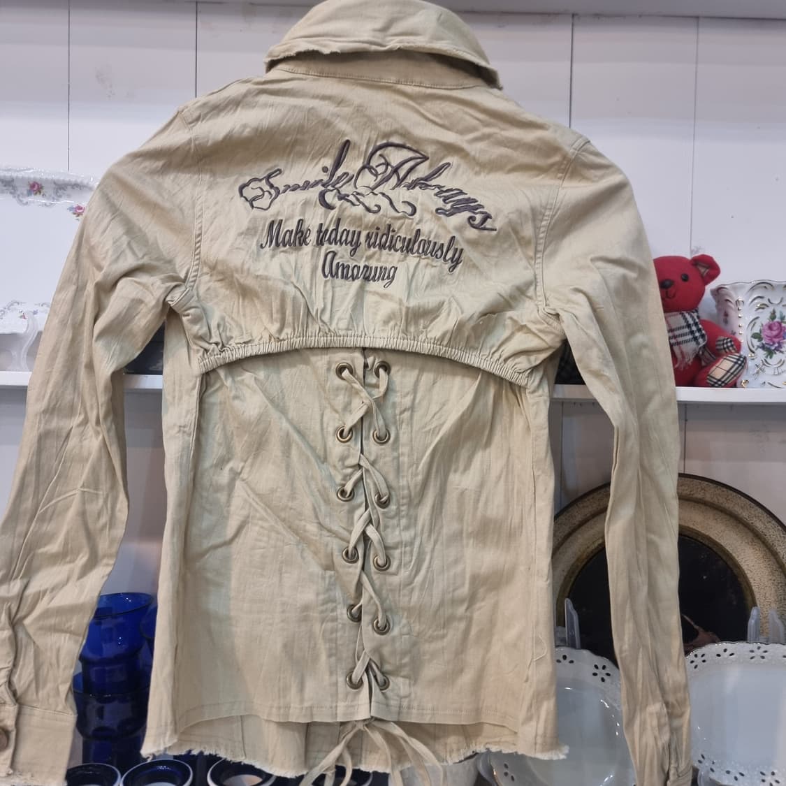 백 레이스업 스트릿 셔츠 자켓 상품이미지5