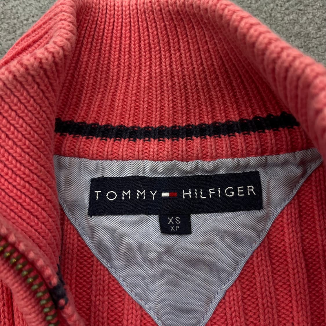 XS 타미힐피거 핑크 니트 집업 가디건 상품이미지5