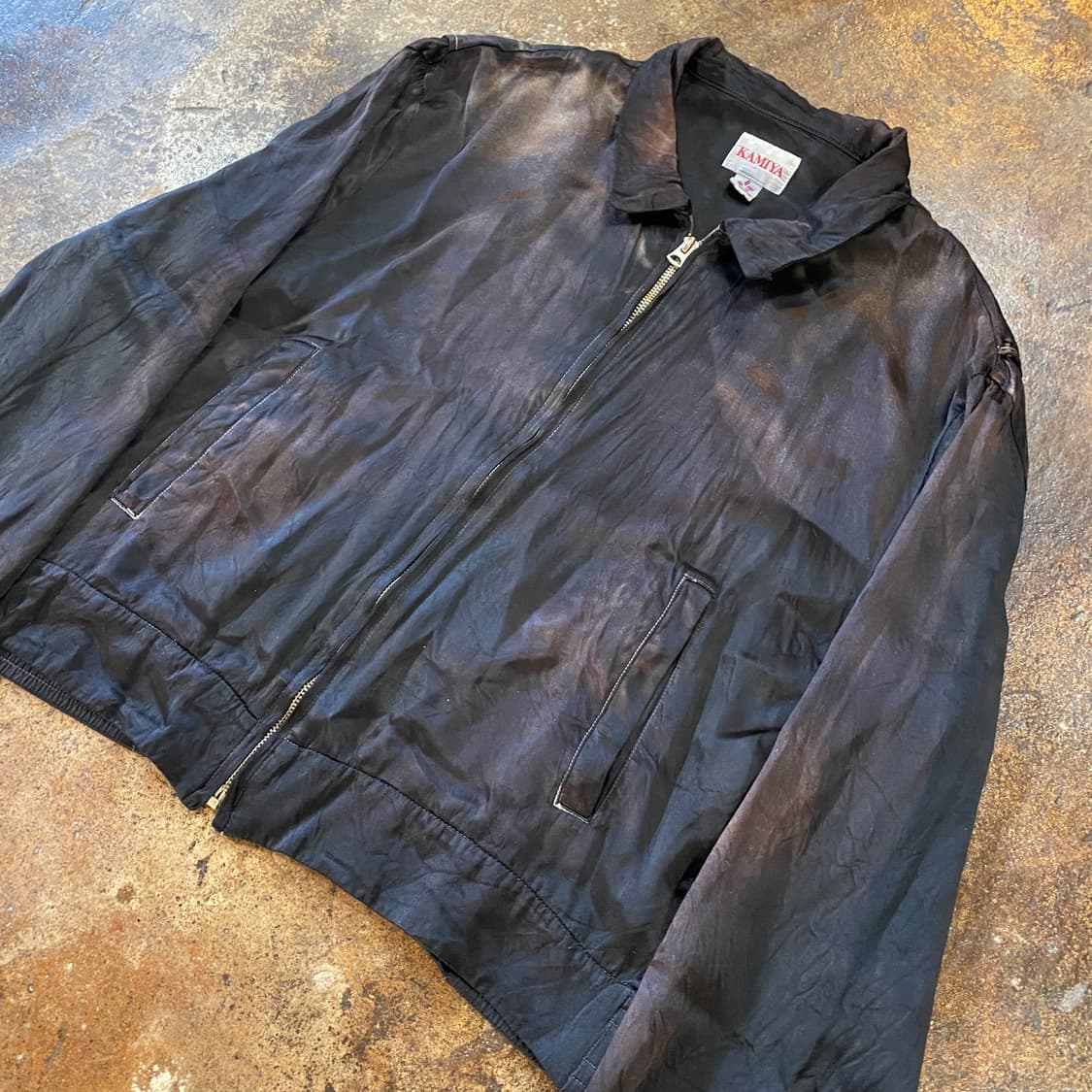 (M) 카미야 에이징 레이온 자켓 블루종 상품이미지4