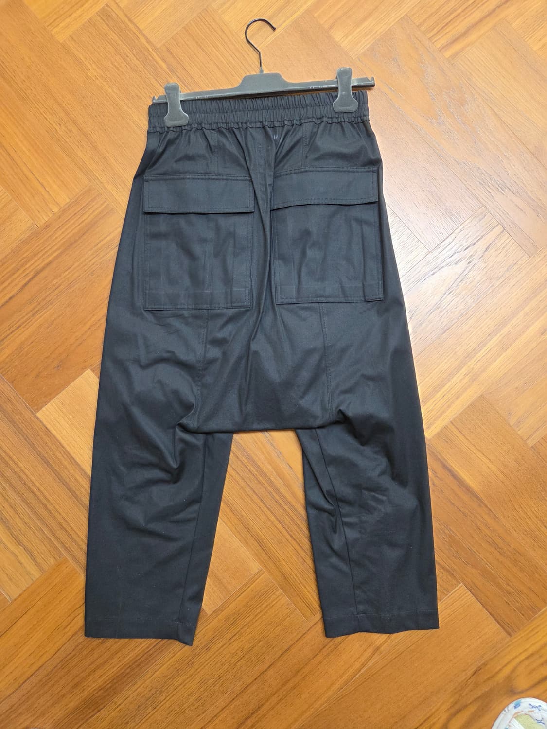 릭오웬스 드로우스트링 배기핏 팬츠 블랙 상품이미지2