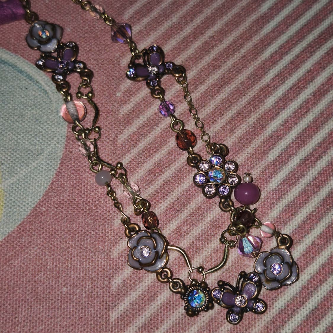 07s 안나수이 꽃잎&나비 레이어드 목걸이 상품이미지9