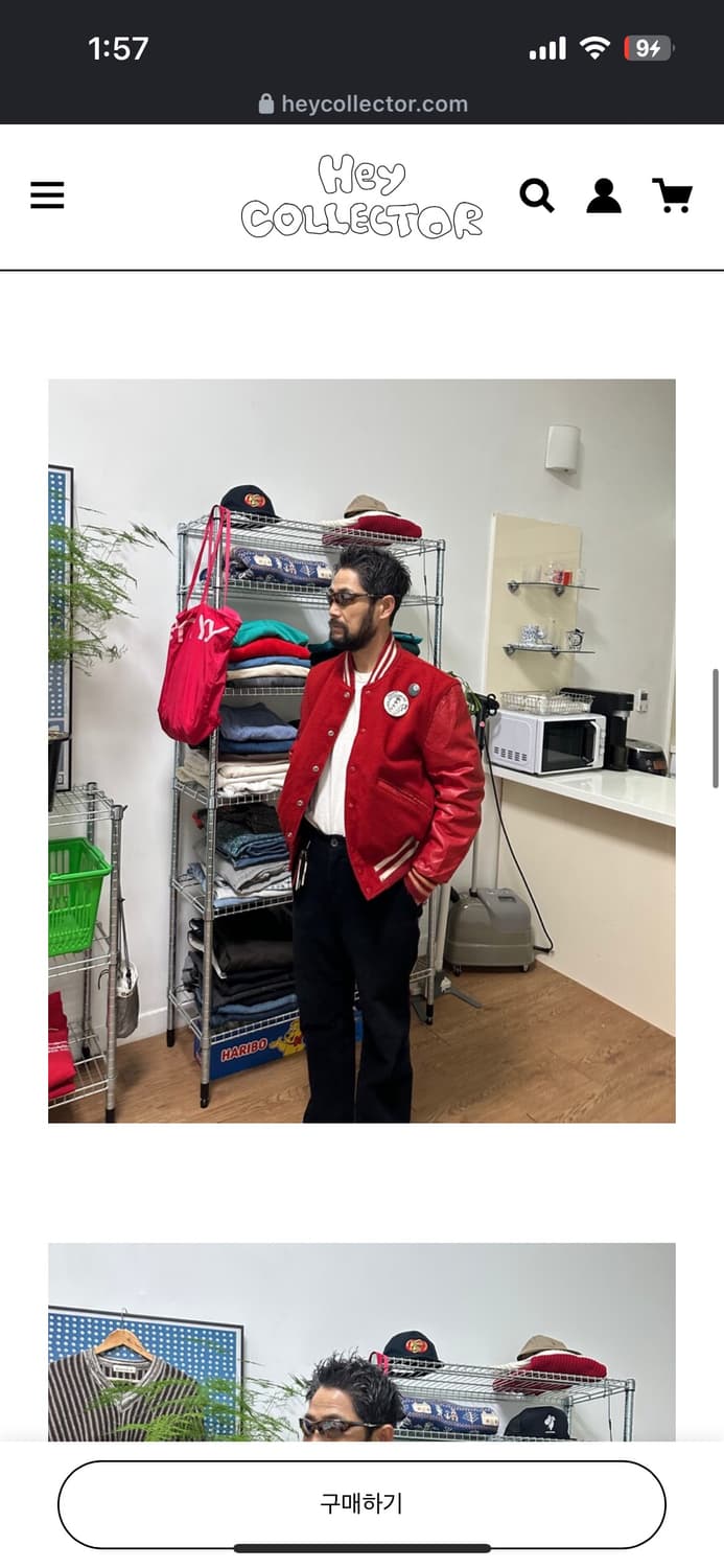 80‘s 레더 울 바시티 자켓 상품이미지8