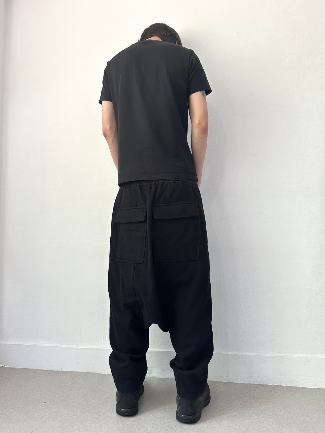 릭오웬스 16FW 울 사루엘 팬츠 블랙 상품이미지3