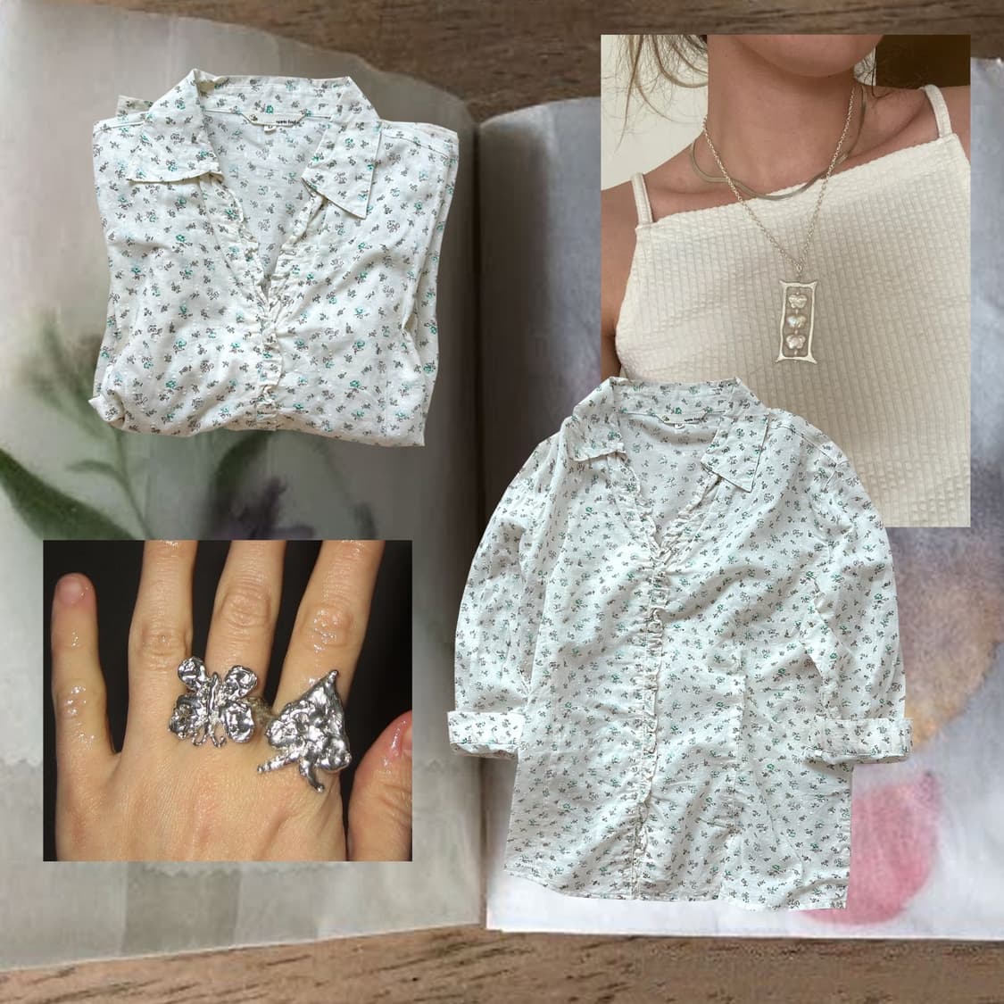 ˖ ࣪ ׅ ⋆Snow Flower Shirt ⊹ ˚ 상품이미지1