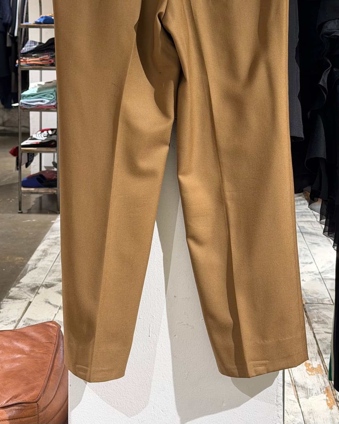 이브생로랑 뿌르 옴므 베이지 로고 탭 울 슬랙스 상품이미지6