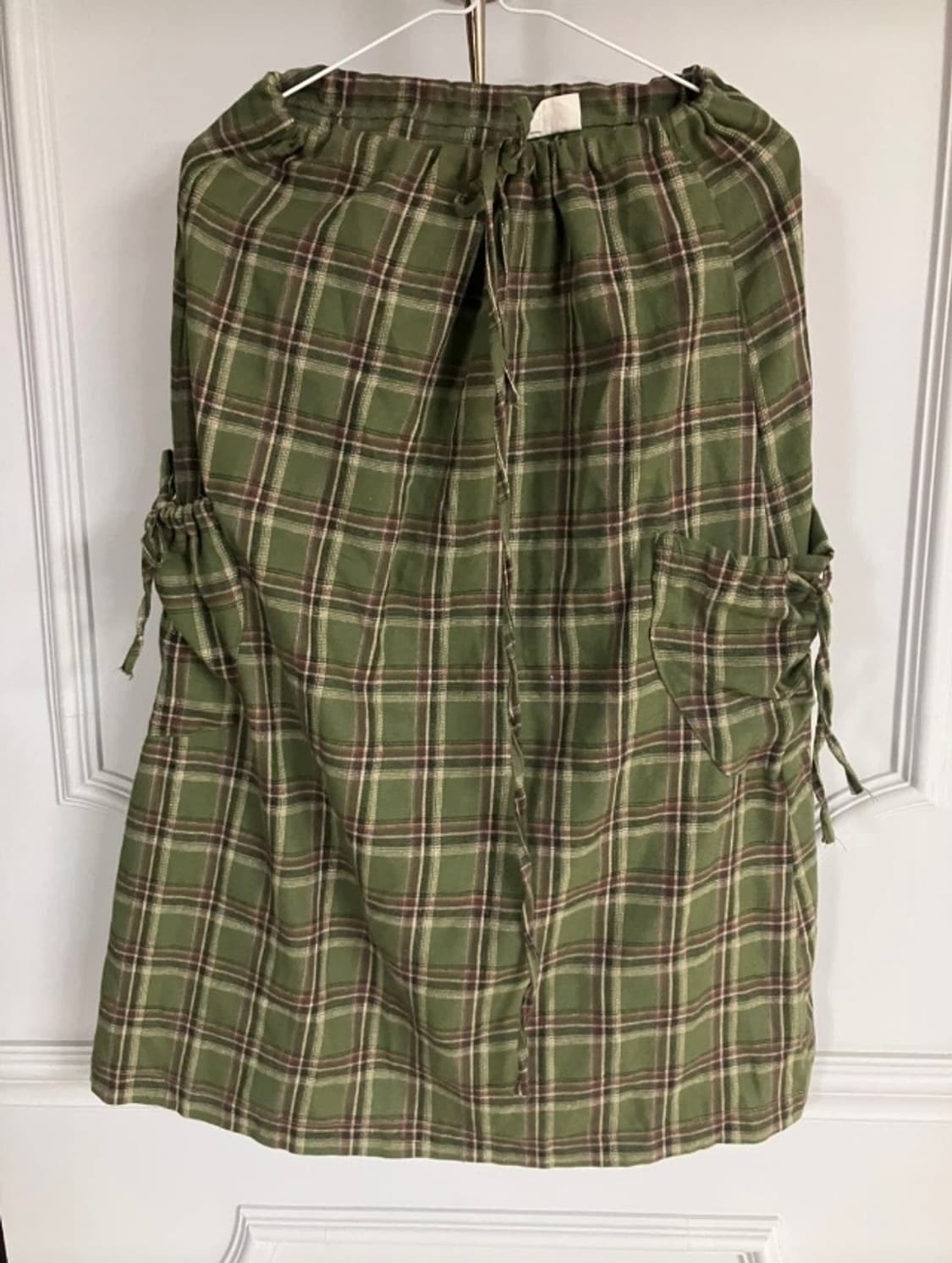 빈티지 체크 리본 롱스커트 상품이미지1