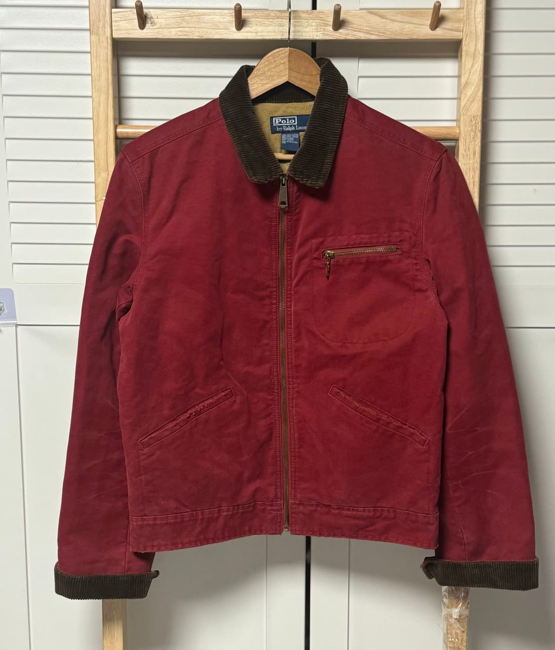 폴로 랄프로렌 디트로이트 버건디 워싱 워크 자켓  상품이미지2