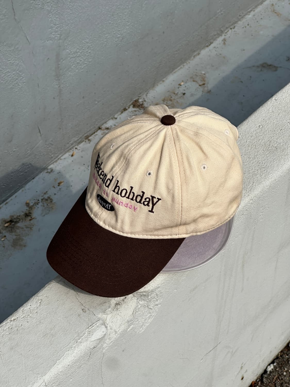 [M] 위켄드 홀리데이 투톤 남여공용볼캡 모자 상품이미지2