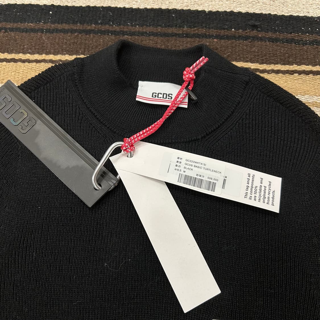 Gcds 로고 프린트 골지 니트 상품이미지3