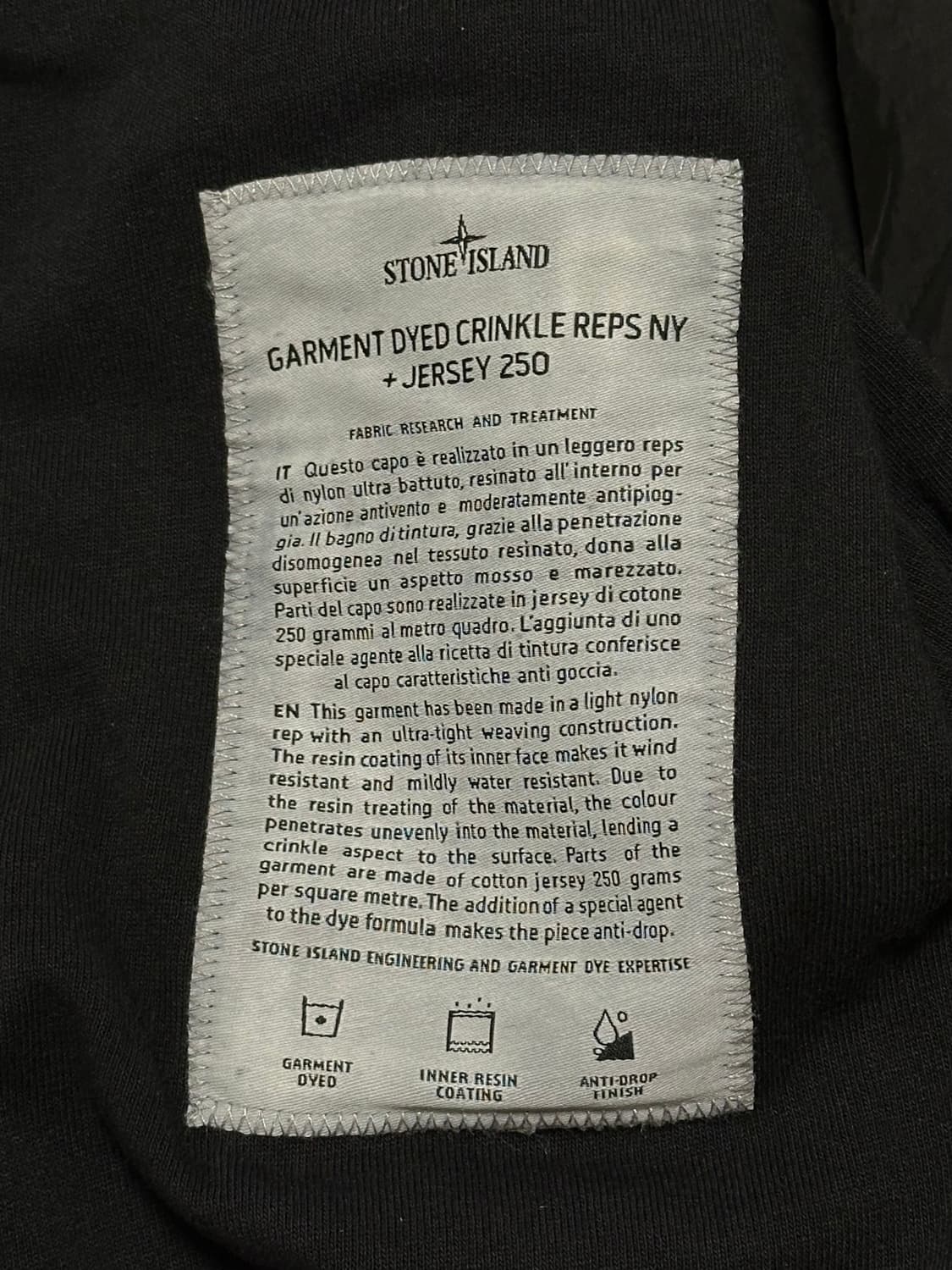 스톤아일랜드 크링클랩스 + Jersey 250 25ss 새상품 상품이미지2
