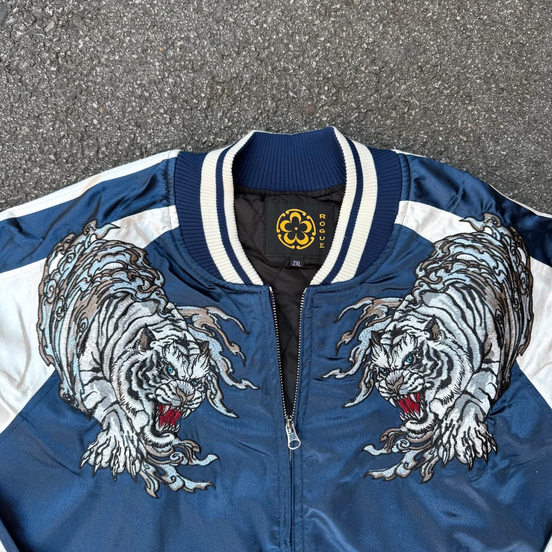 백호 자수 스카잔 블루  상품이미지4