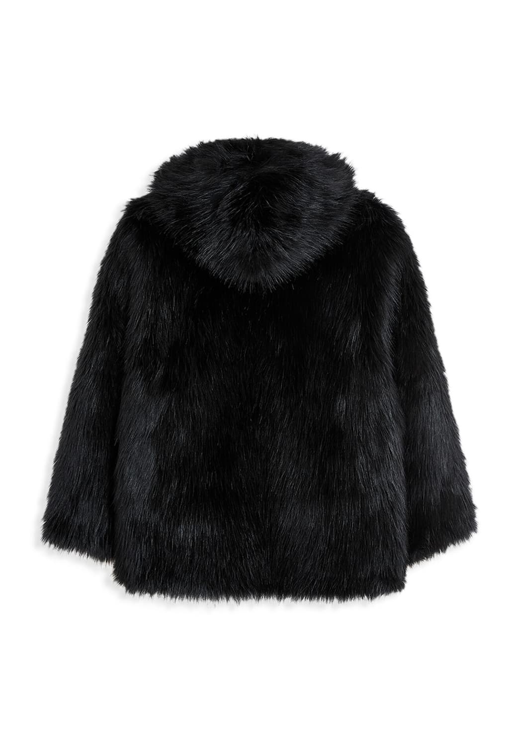 REVERSIBLE FAUX FUR HOOD JACKET, BLACK 상품이미지2