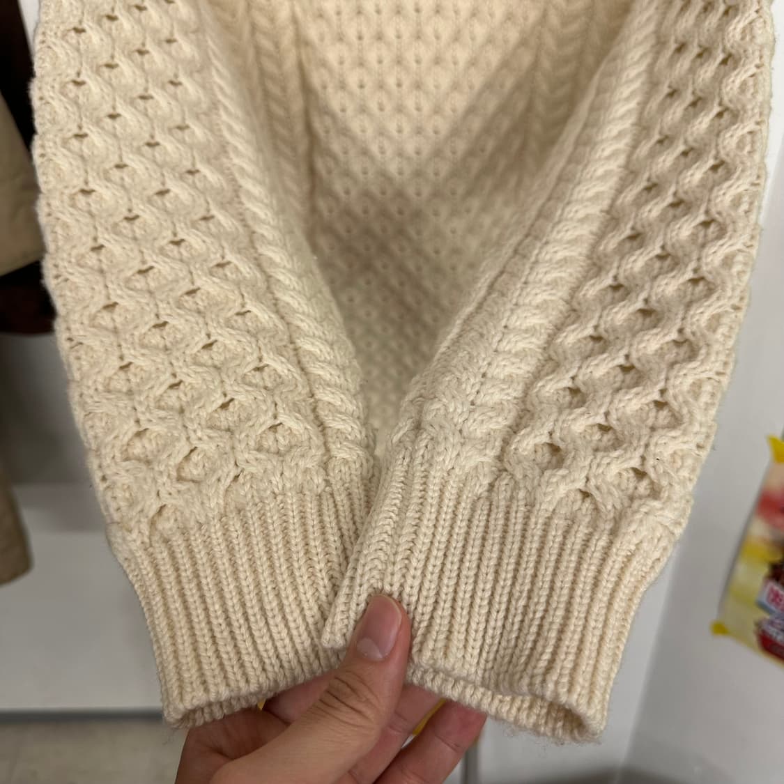 아란 크래프크 피셔맨 울 스웨터 상품이미지4