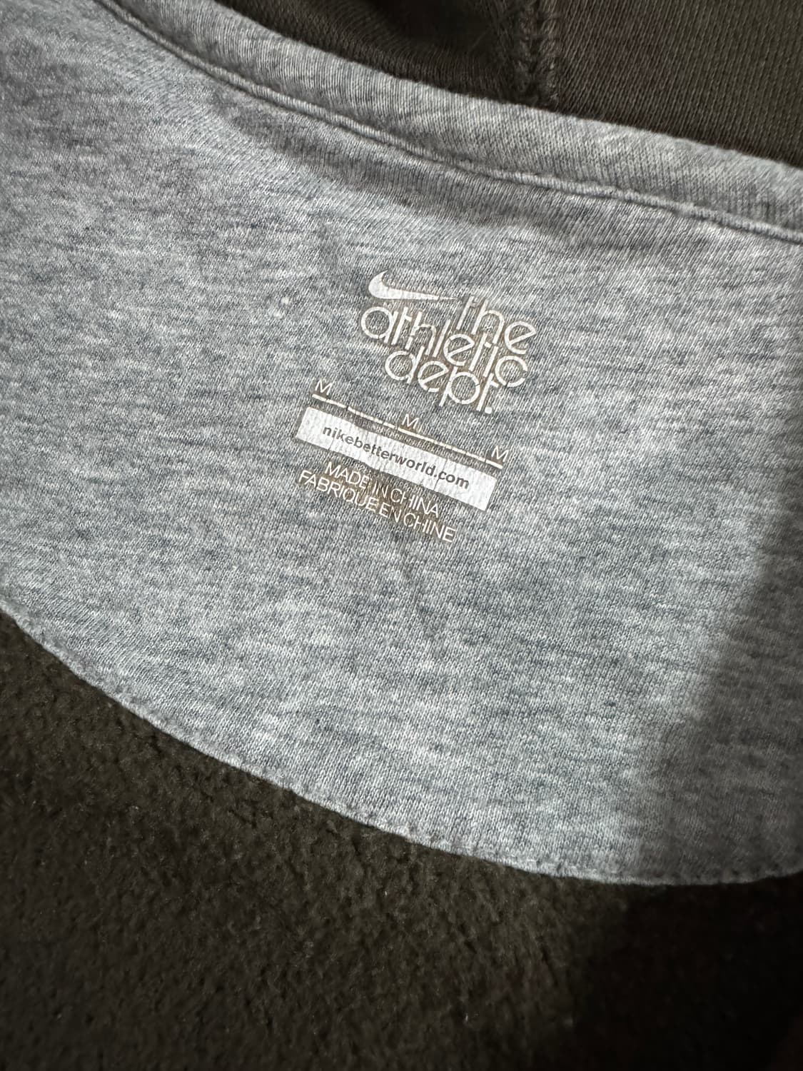 나이키 스우시 트레이닝 기모 후드집업 M 카키 상품이미지3