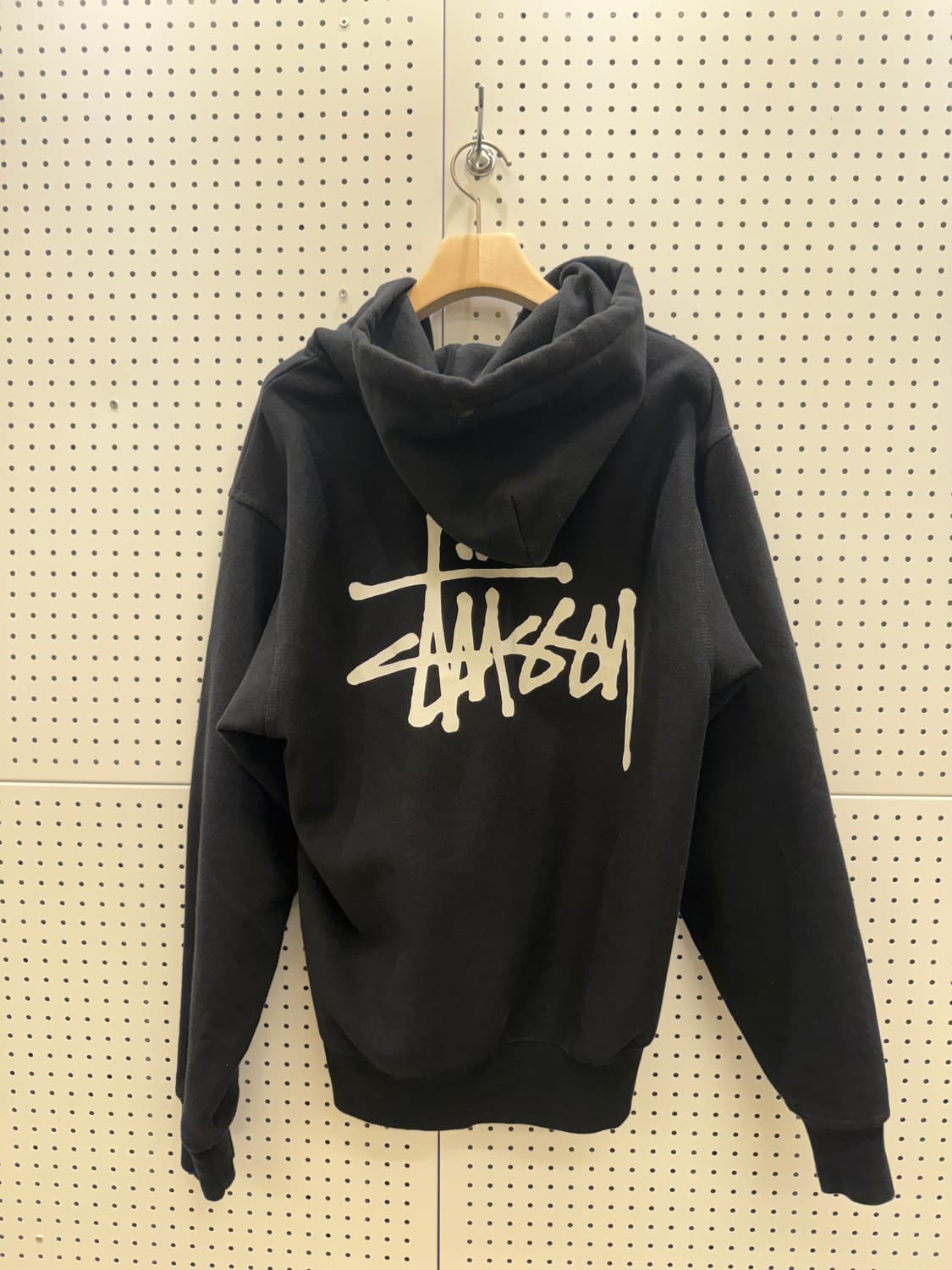 스투시 베이직 빅로고 블랙 후드 집업  U7 상품이미지4