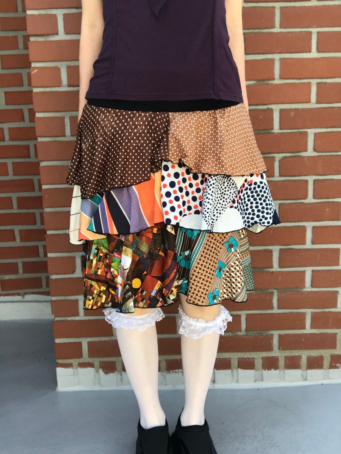 vintage patchwork skirt 상품이미지1