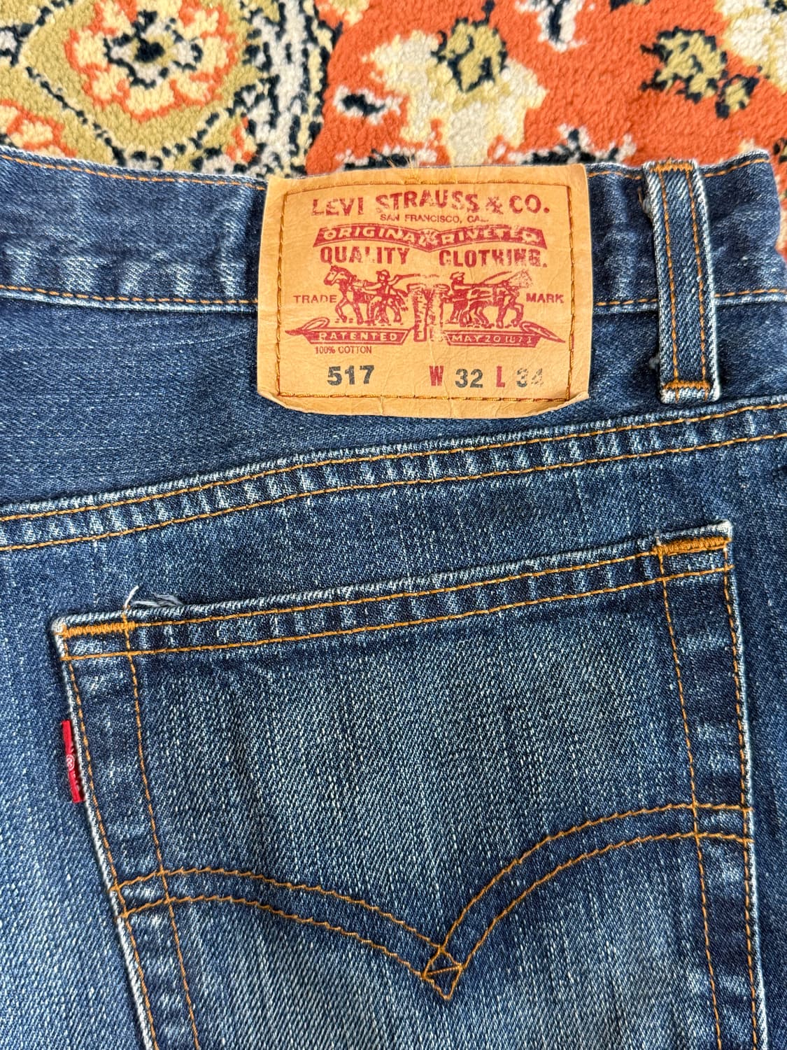 90s 리바이스 빈티지 517 부츠컷 플레어진 데님팬츠 32 상품이미지3