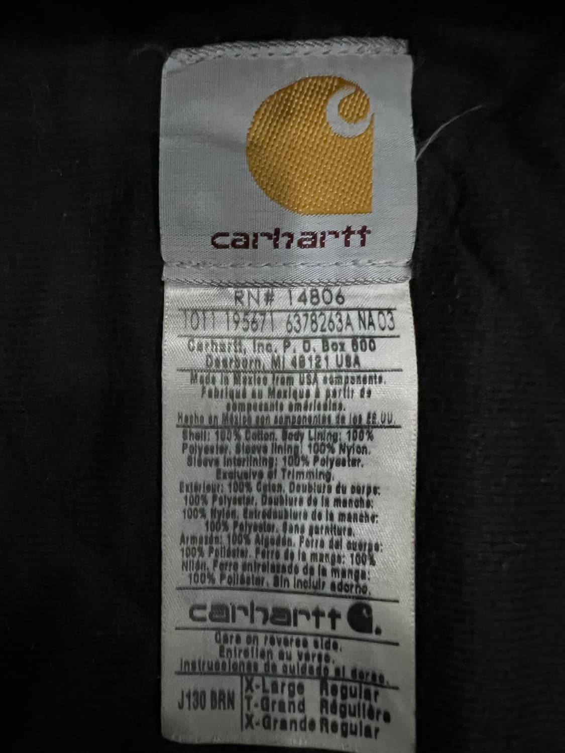 (XL)칼하트 덕 액티브 후드자켓 J130 BRN 칼하트브라운 상품이미지4