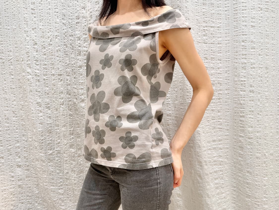 grey floral sleelveless 상품이미지2
