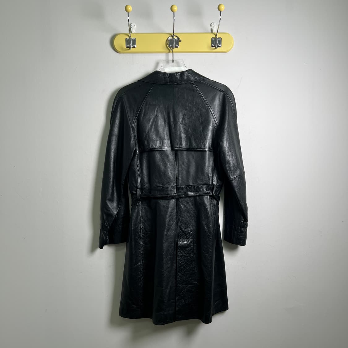 VTG 빈티지 블랙 양가죽 트렌치 코트  상품이미지2