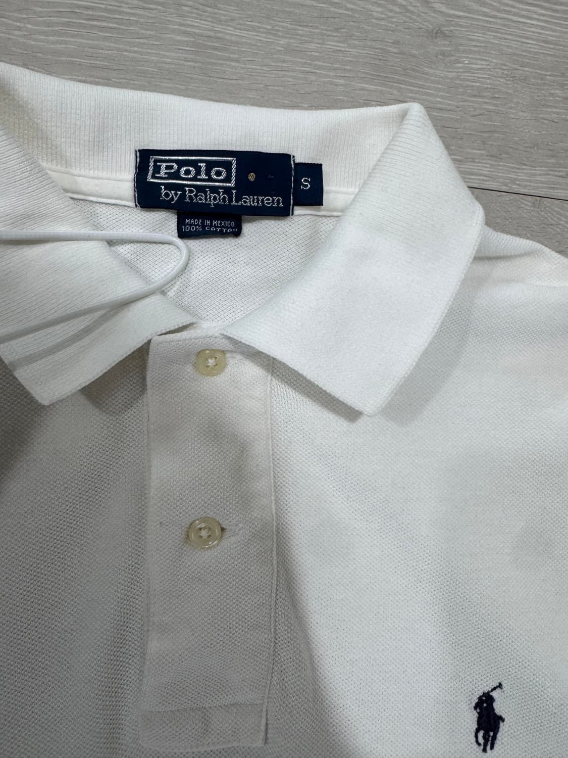 폴로 랄프로렌 포니 화이트 카라티 S 상품이미지2