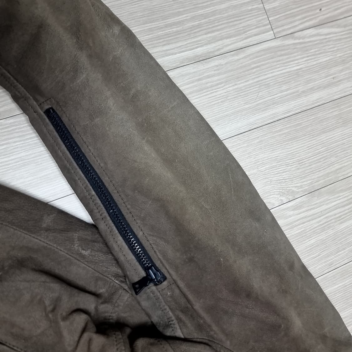 발망 브라운 스웨이드 누벅 가죽봄버 자켓(100-105) 상품이미지2