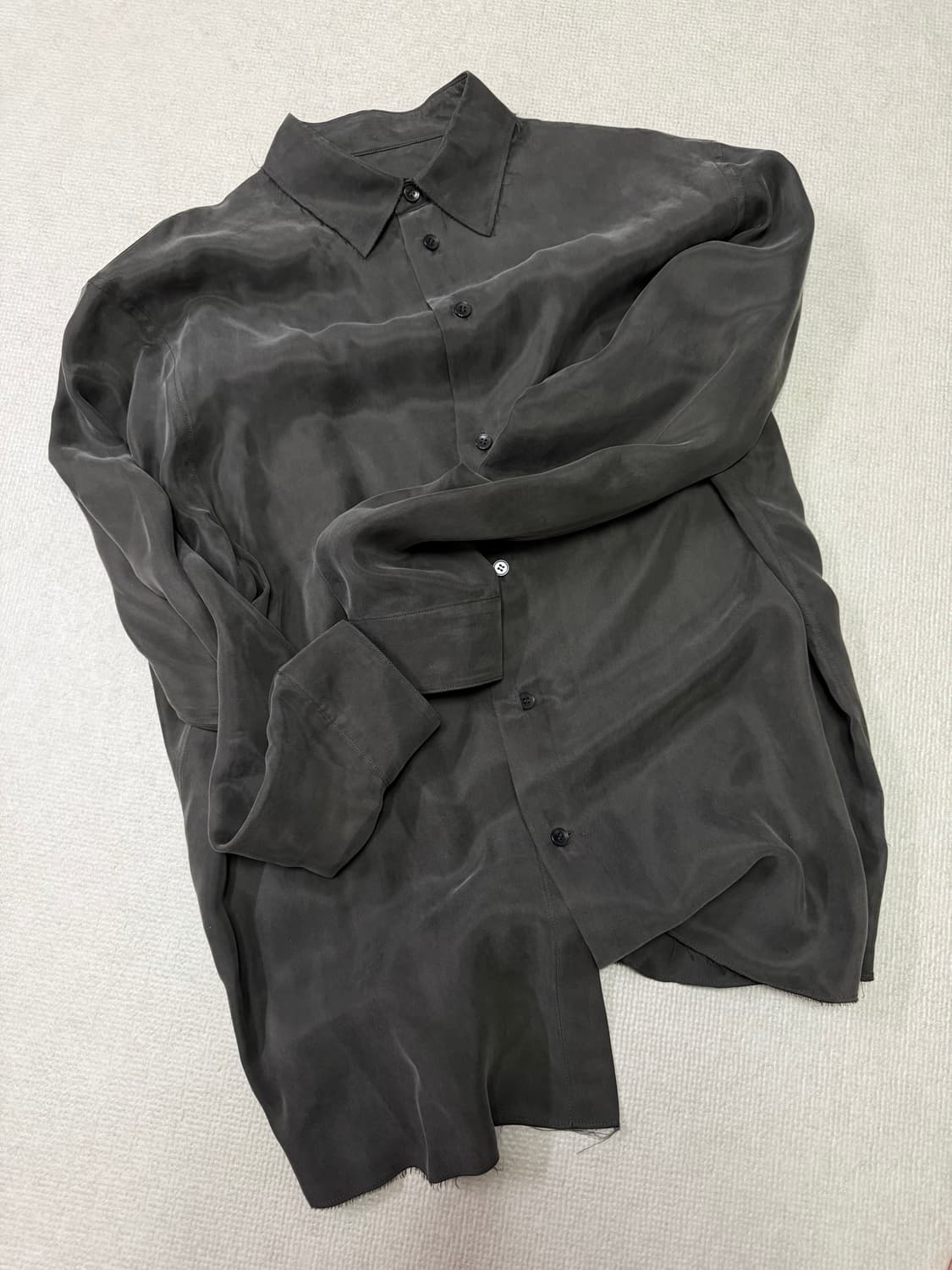 머듈 오버사이즈 큐프라 셔츠 올리브 상품이미지1