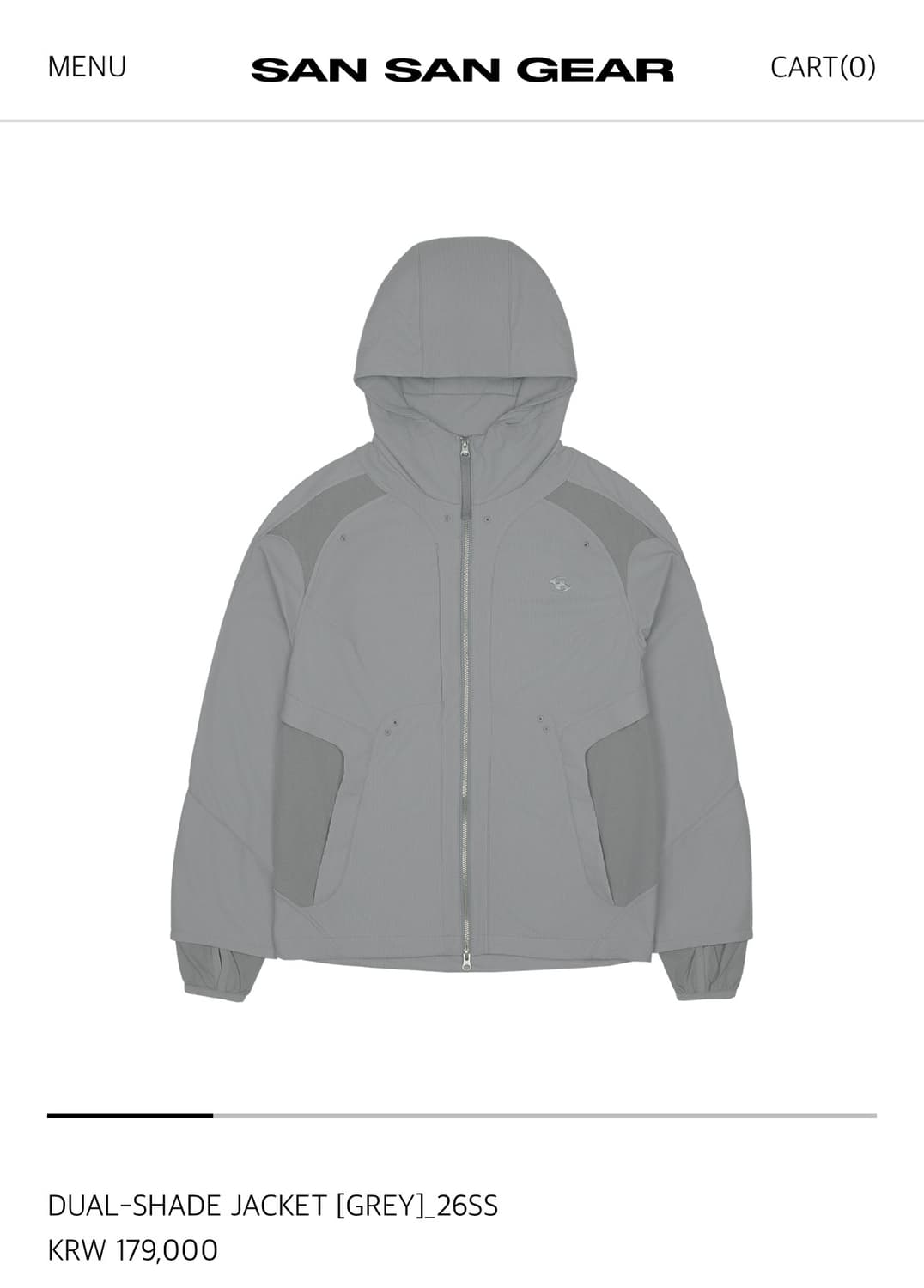 [2,3]산산기어 듀얼 쉐이드 자켓  그레이  상품이미지1