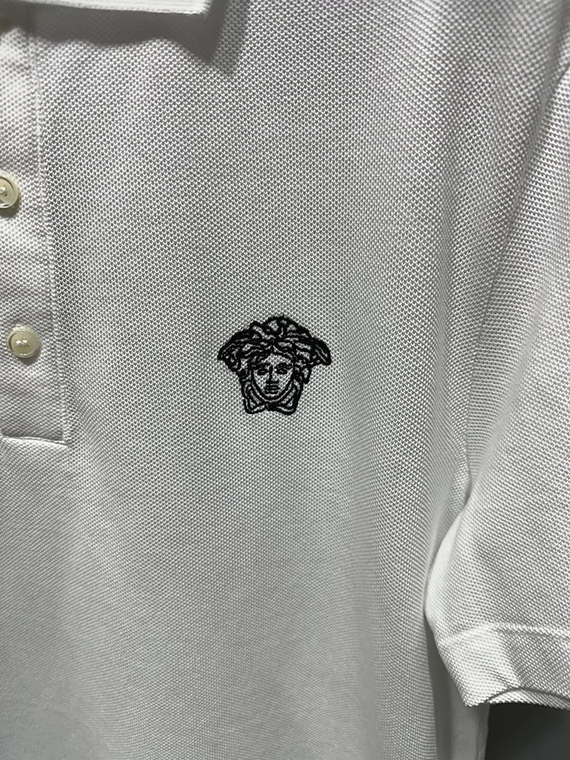 (정품/새상품) 베르사체 남성 폴로 카라 메두사 화이트 폴로 셔츠 상품이미지2