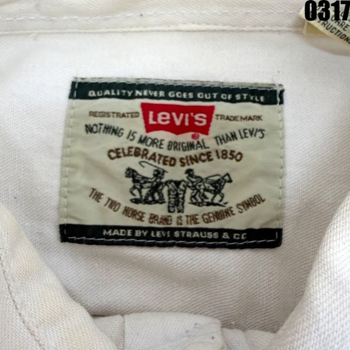 리바이스(Levi’s) 화이트 코튼 셔츠 XL 0317  상품이미지6