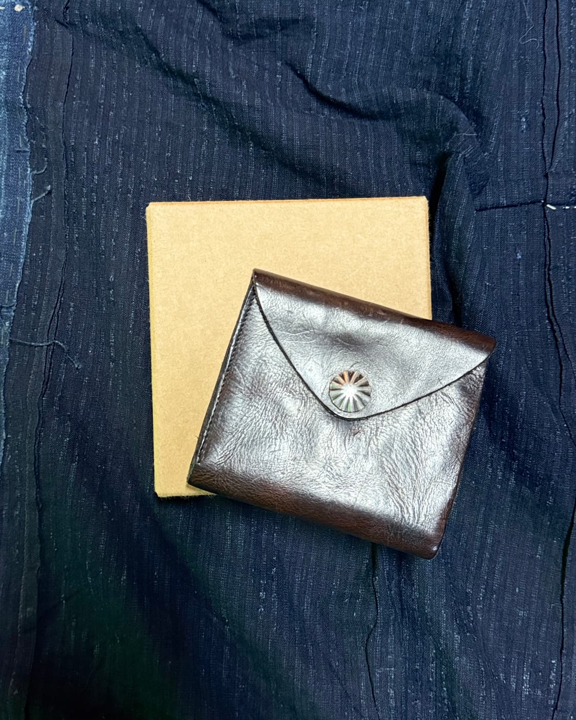 R.R.L 콘초 레더 월렛 다크 브라운 상품이미지1