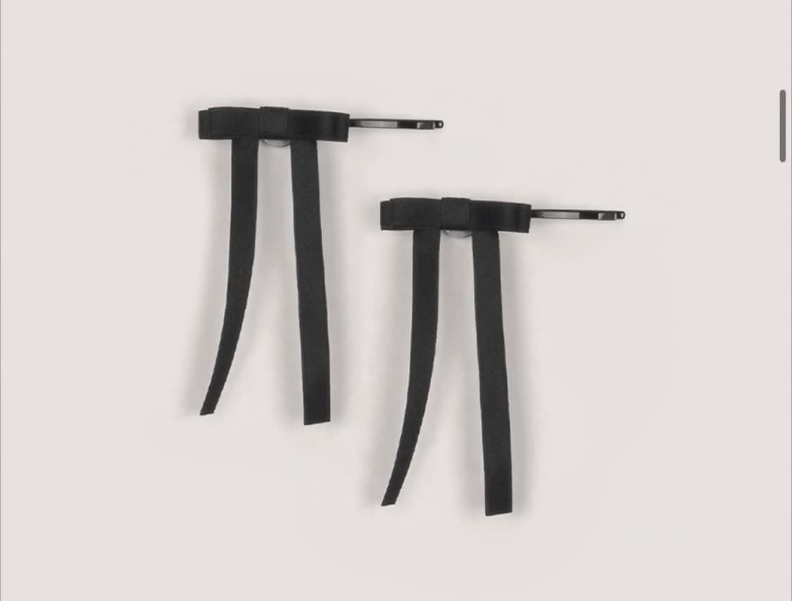 더티스 더블 미니 리본 헤어핀 2pc set 상품이미지2