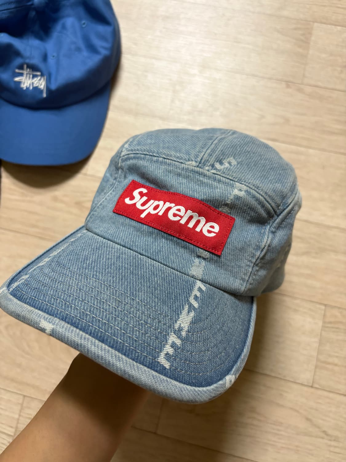 슈프림 데님 자카드 캠프캡 상품이미지2