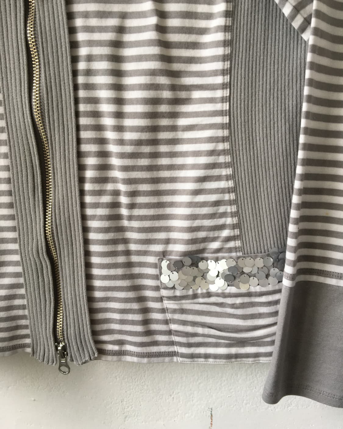 Hiroko bis stripe pattern hood zip up 상품이미지5