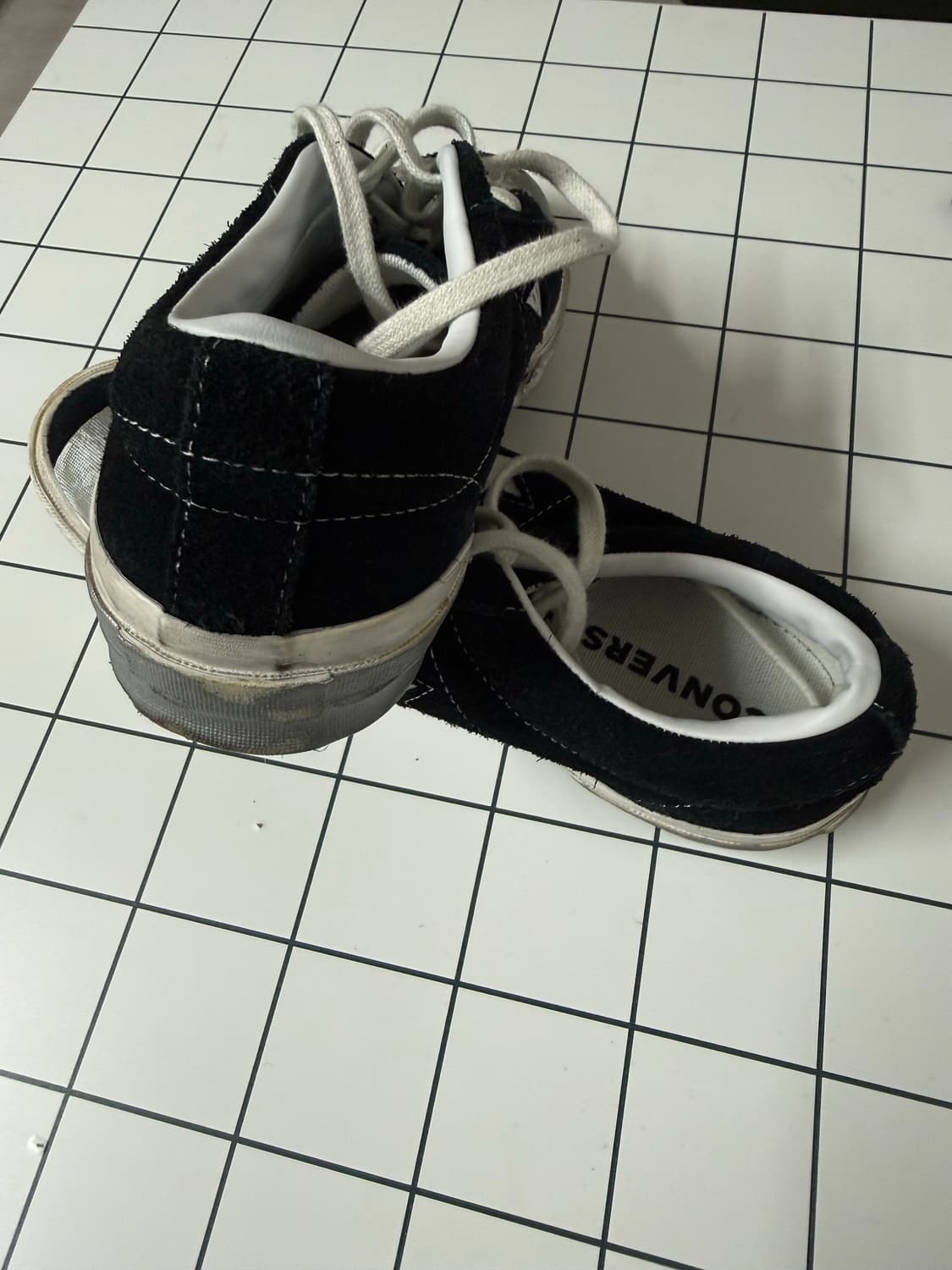 컨버스 One Star Ox Suede Black Grey Tape 상품이미지4