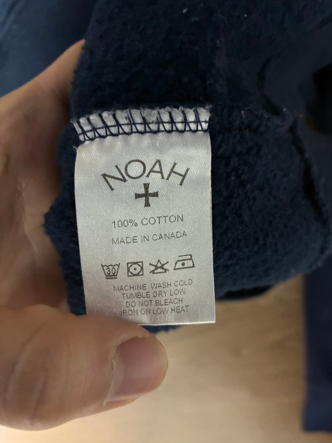 M) NOAH 노아 리버스위브 후드집업 네이비 상품이미지4