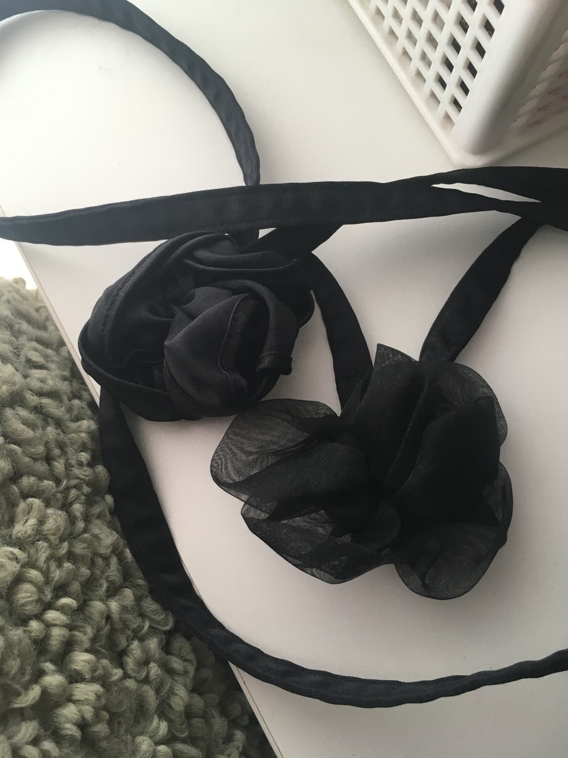 일본빈티지 포테치노 블랙 플라워백 숄더백 크로스백 꼼데st 꽃가방 상품이미지2