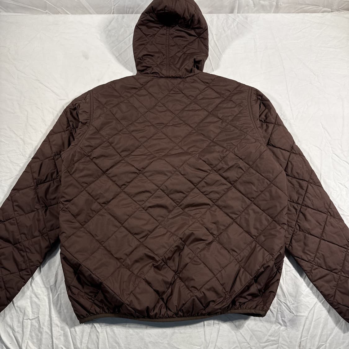 10s 파타고니아 다이아 퀼팅 풀집 후디 경량패딩 브라운 상품이미지3
