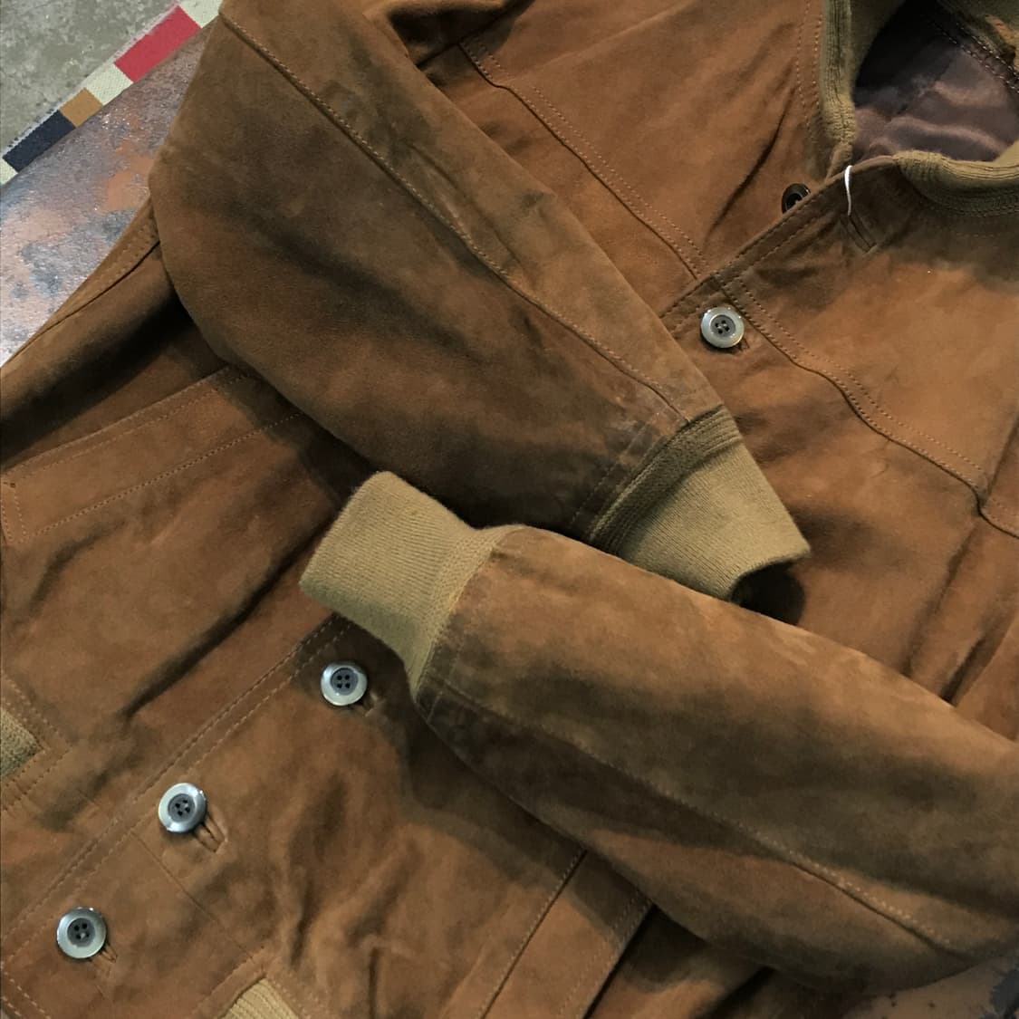 ITALY VTG 브라운 스웨이드 자켓 남성 102 여성 프리사이즈 상품이미지7