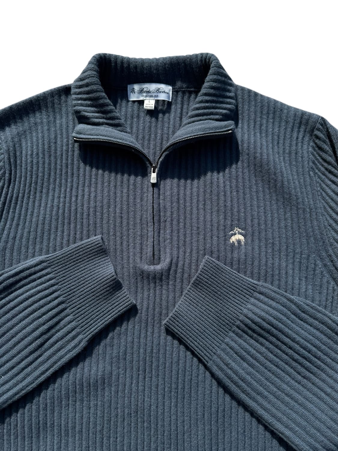 Brooks Brothers 브룩스 브라더스 골지 반집업 니트 상품이미지2