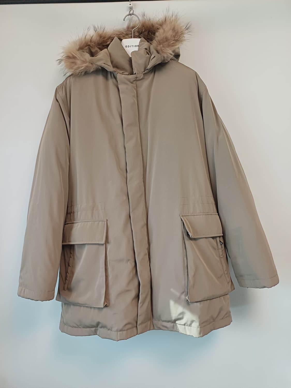 [거위털/풀구성] 지오송지오 리얼 라쿤 퍼 구스다운 사파리 점퍼 상품이미지1