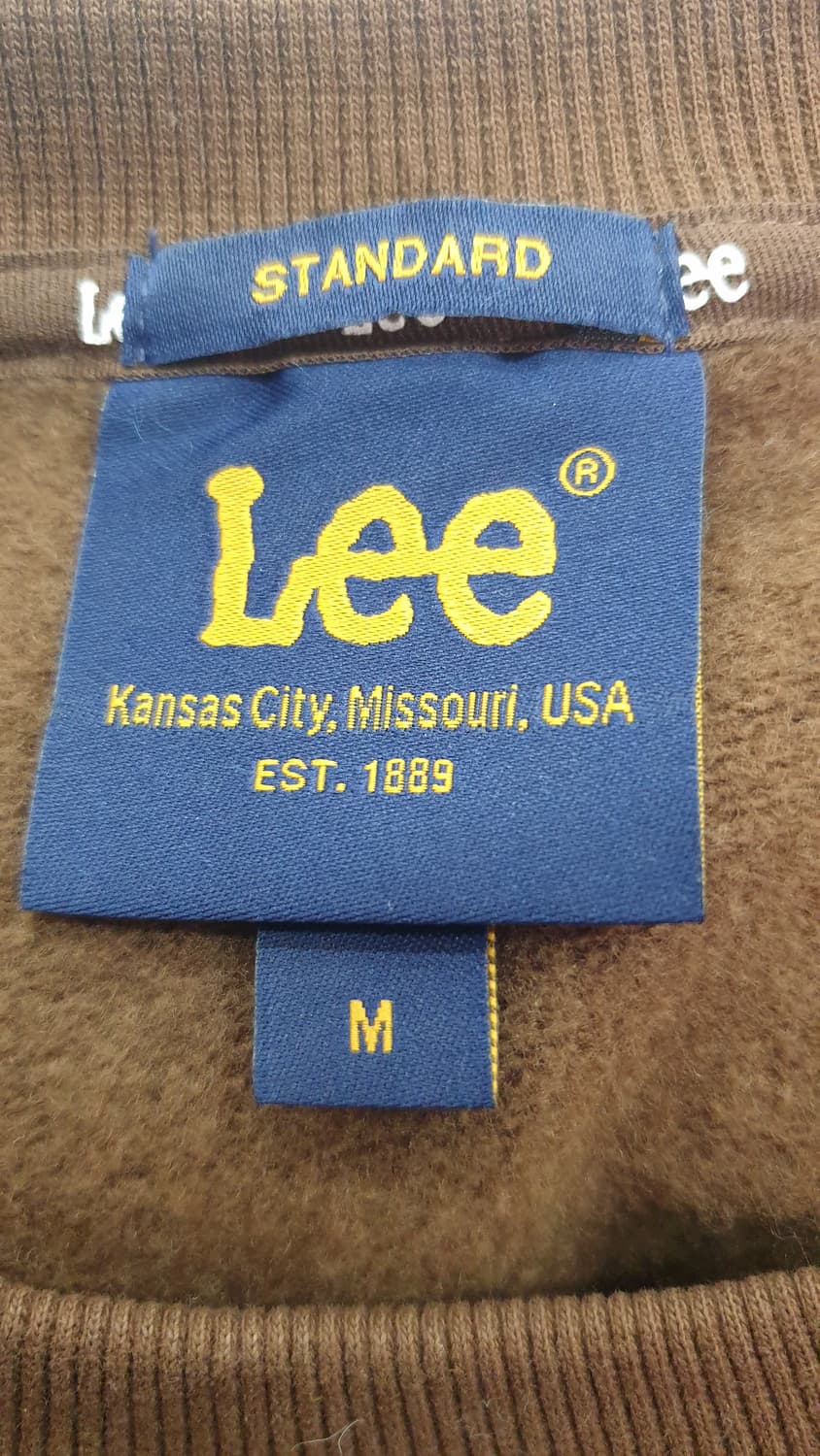 Lee 빅 로고 맨투맨 브라운 M사이즈 상품이미지5