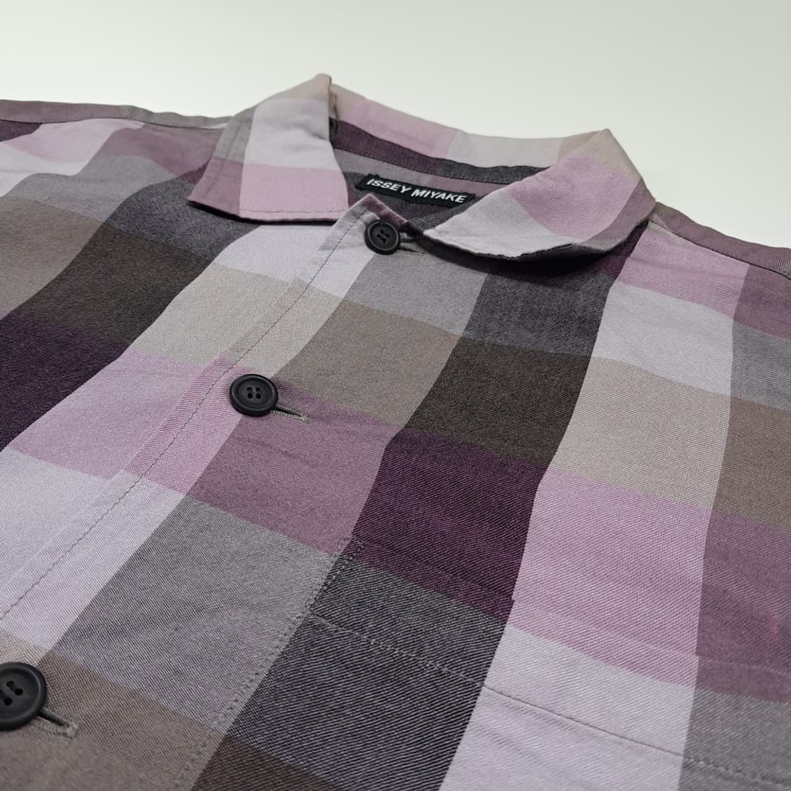 CK010 L 이세이미야케 00s 일본판 프린지 버팔로체크 셔츠 남방 상품이미지4